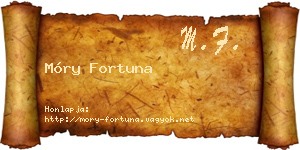 Móry Fortuna névjegykártya